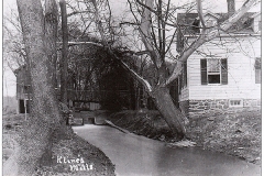 While not directly on Kline's Mill Road, this photograph circa 1904 shows the Kline's Mill, the millrace, and the miller's cottage.