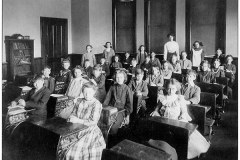 Classroom of Basking Ridge School, Look how attentive these third and fourth graders look. Photo courtesy of The Historical Society of the Somerset Hills.