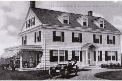 Downtown Basking Ridge - Aerial Photo in 1944 - The World War II honor roll is on the village green.