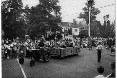 The Bernards Township Bicentennial Parade - May 21, 1960. The marchers are approaching the Presbyterian Church.