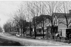 Main Street Basking Ridge downtown section in the early 1900s, traveling south along Finley Avenue. Photo Courtesy of The Historical Society of the Somerset Hills.