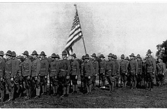 Prior to World War I, Bernards Township militia seen being drilled for duty. The unit was financed by John Roebling of Bernardsville.