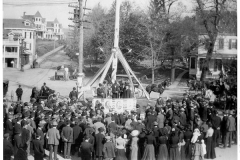 Olcott Square, Bernardsville - 1904 - Right in the center of town, Alton B. Parker, Presidential candidate, and Henry Gassaway Davis, Vice Presidential candidate, were welcomed by the townspeople to hear their speeches.