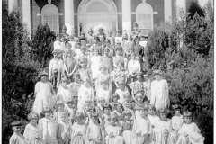 The St. Elizabeth School, Bernardsville - early 1900s - Children pose in front of the school. Photo courtesy of The Bernardsville Public Library.