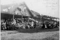 Far Hills Race Meeting Grandstands 1921 - This is the grandstand at the Far Hills Fair and Horse Show in 1921.