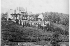 Blairsden Estate - One of the most prominent estates in The Somerset Hills, this Peapack Gladstone early 20th century photo shows the mansion's spectacular mountaintop setting.